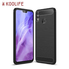 Geval van de het Siliconetelefoon van de koolstofvezel het Zachte TPU voor Huawei-Eer 8x