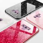 Hot sale Luminous tempered glass cell phone case cover for Samsung note8 note9