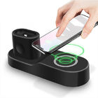 4 in 1  Wireless Charger for Mobile Phones USB port for iPad Tablet Qi Charger Stand for Earphone/for Apple Watch